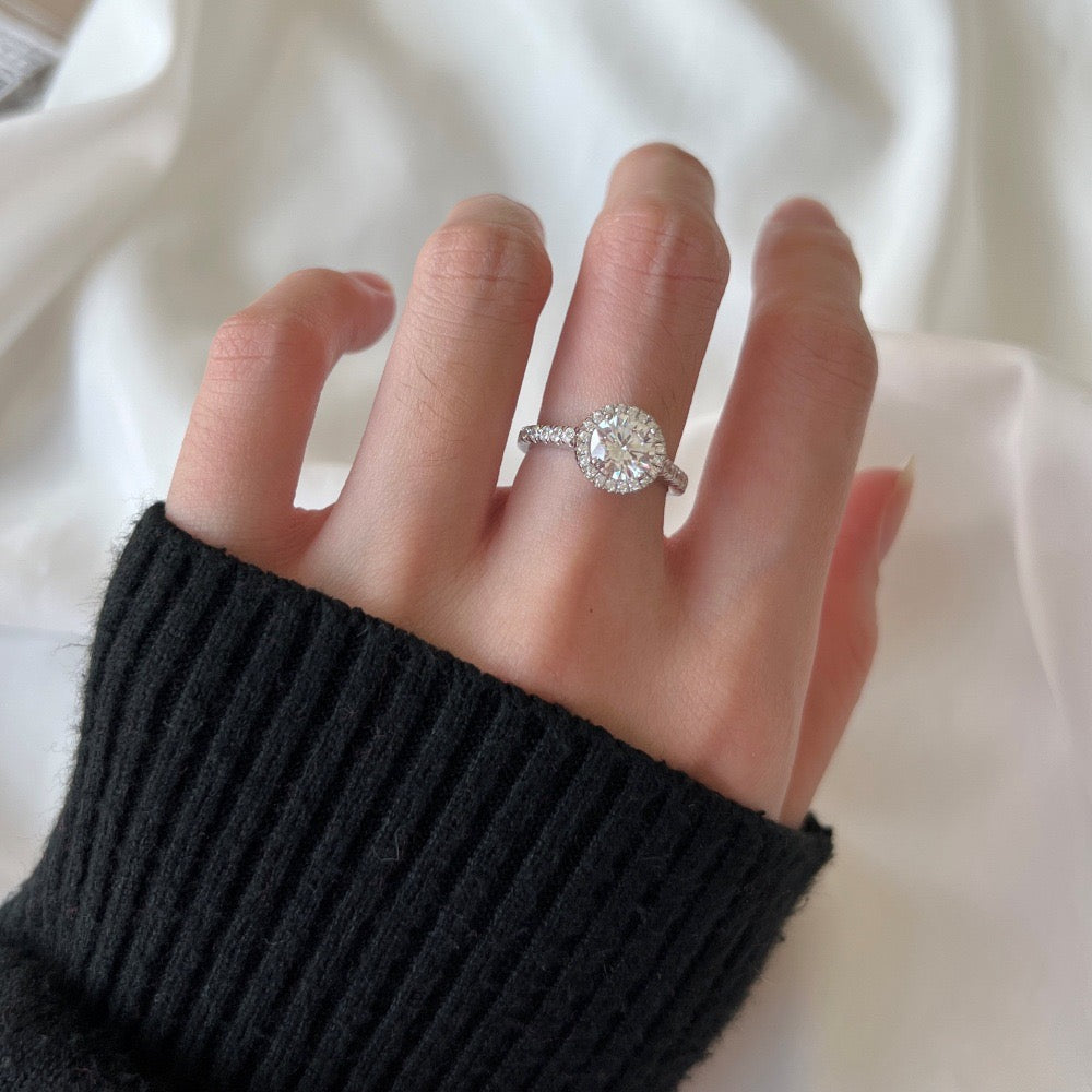 Ring Elegant Shine in moissanite stone silver 925