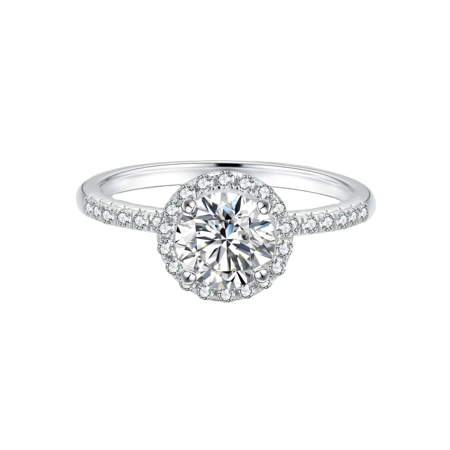 Ring Elegant Shine in moissanite stone silver 925