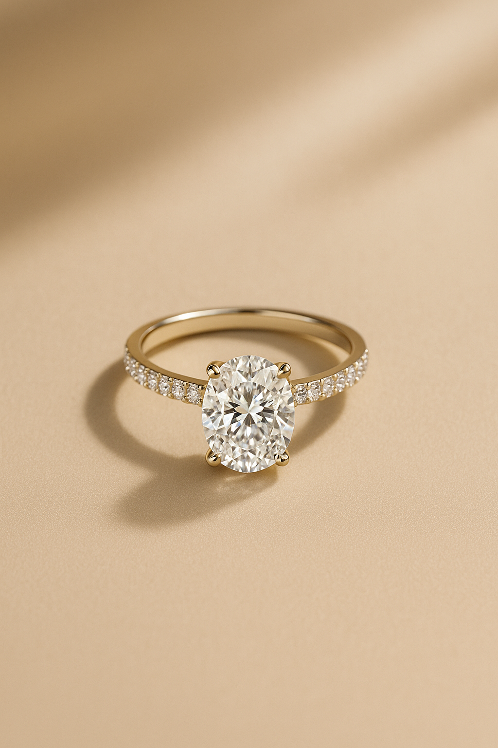 Oval Moissanite Pavé Ring 2CT | Silver 925