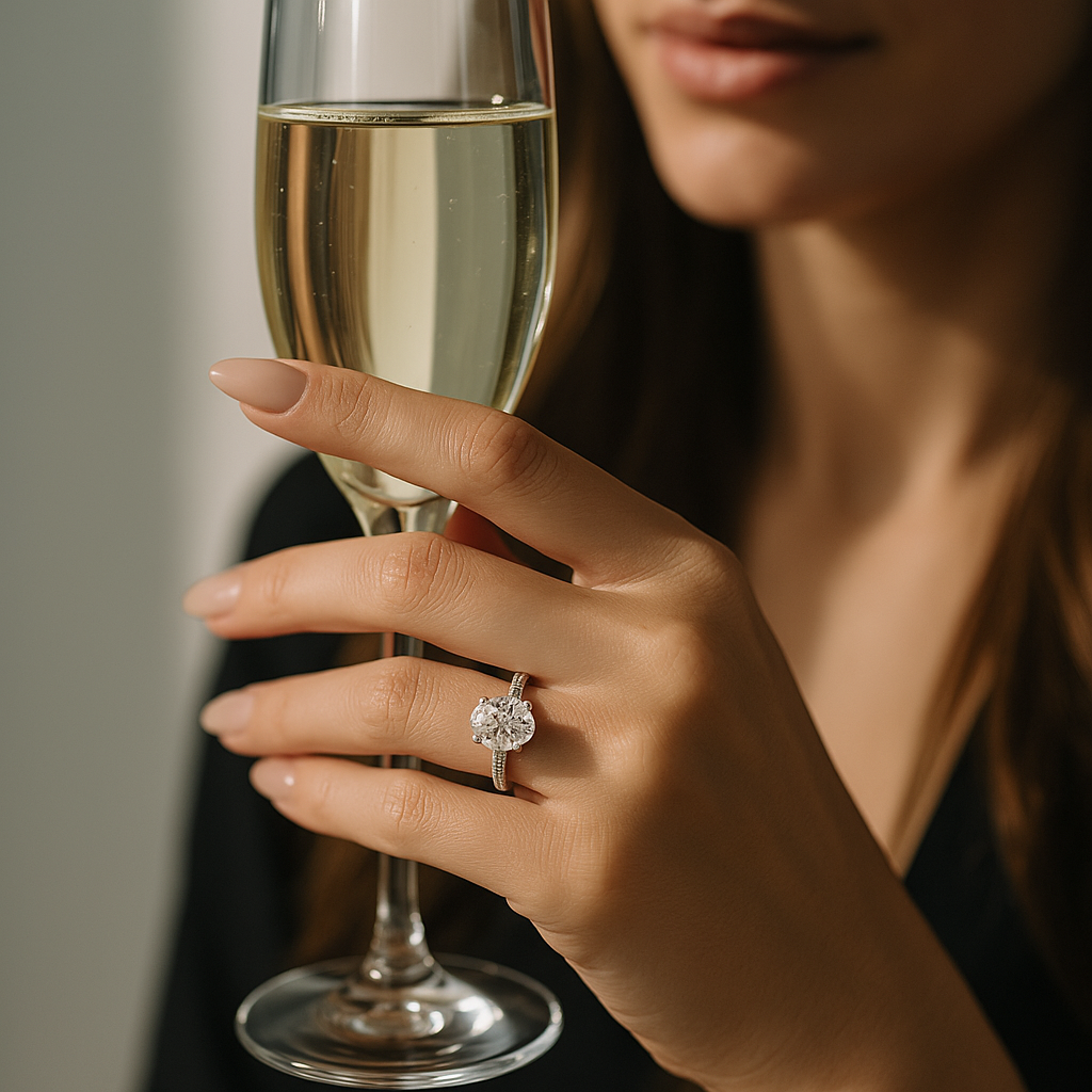 Oval Moissanite Pavé Ring 2CT | Silver 925