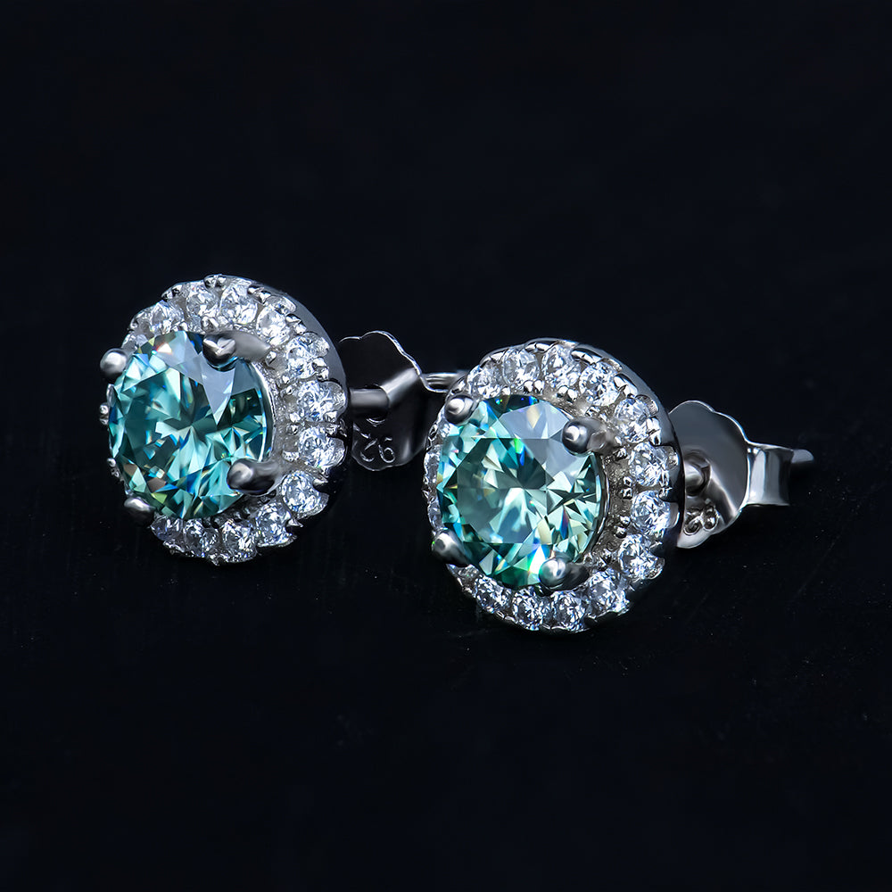 Large Moissanite Hoop Earrings in 925 Sterling Silver – 40mm
