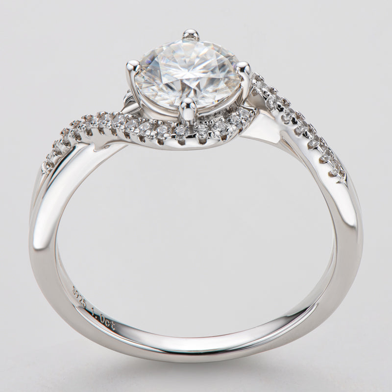 Anel Angel Eye em Moissanite 1ct