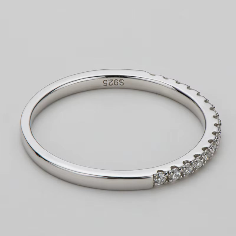 Moissanite Wedding Band – GRA Certified Brilliance