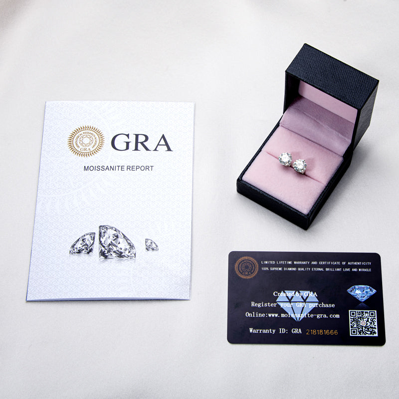 Classic Light Point Earrings 7.5mm (1.5ct Moissanite)