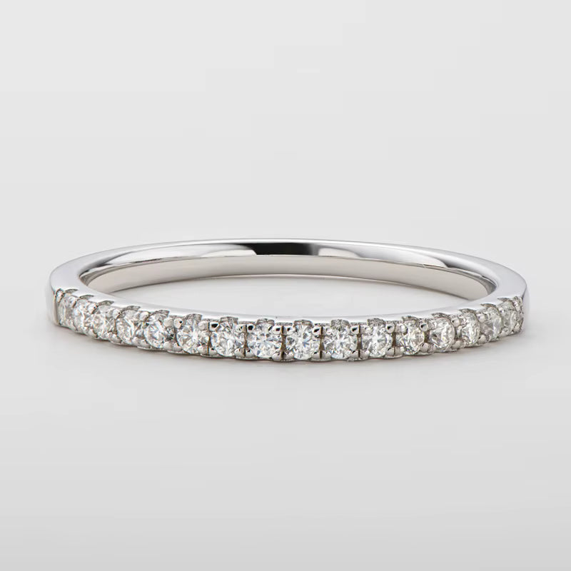 Moissanite Wedding Band – GRA Certified Brilliance