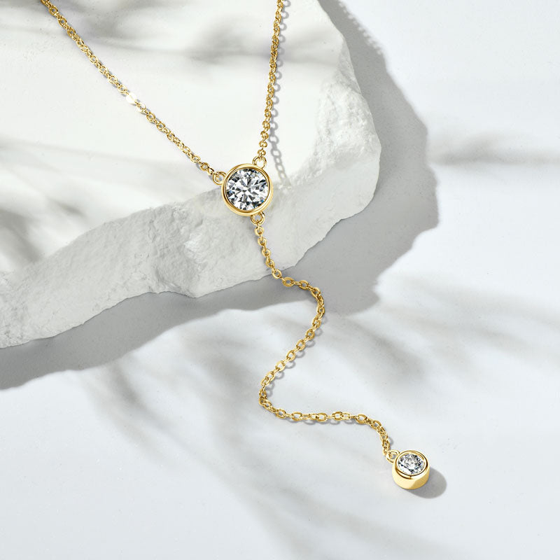 Necklace moissanite + silver 925
