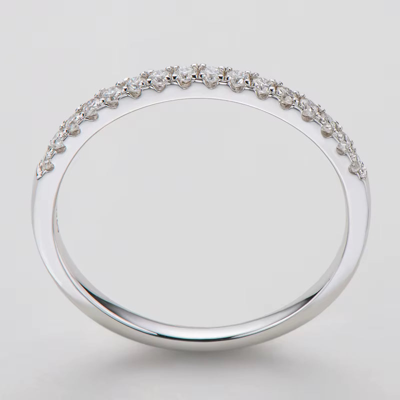 Moissanite Wedding Band – GRA Certified Brilliance