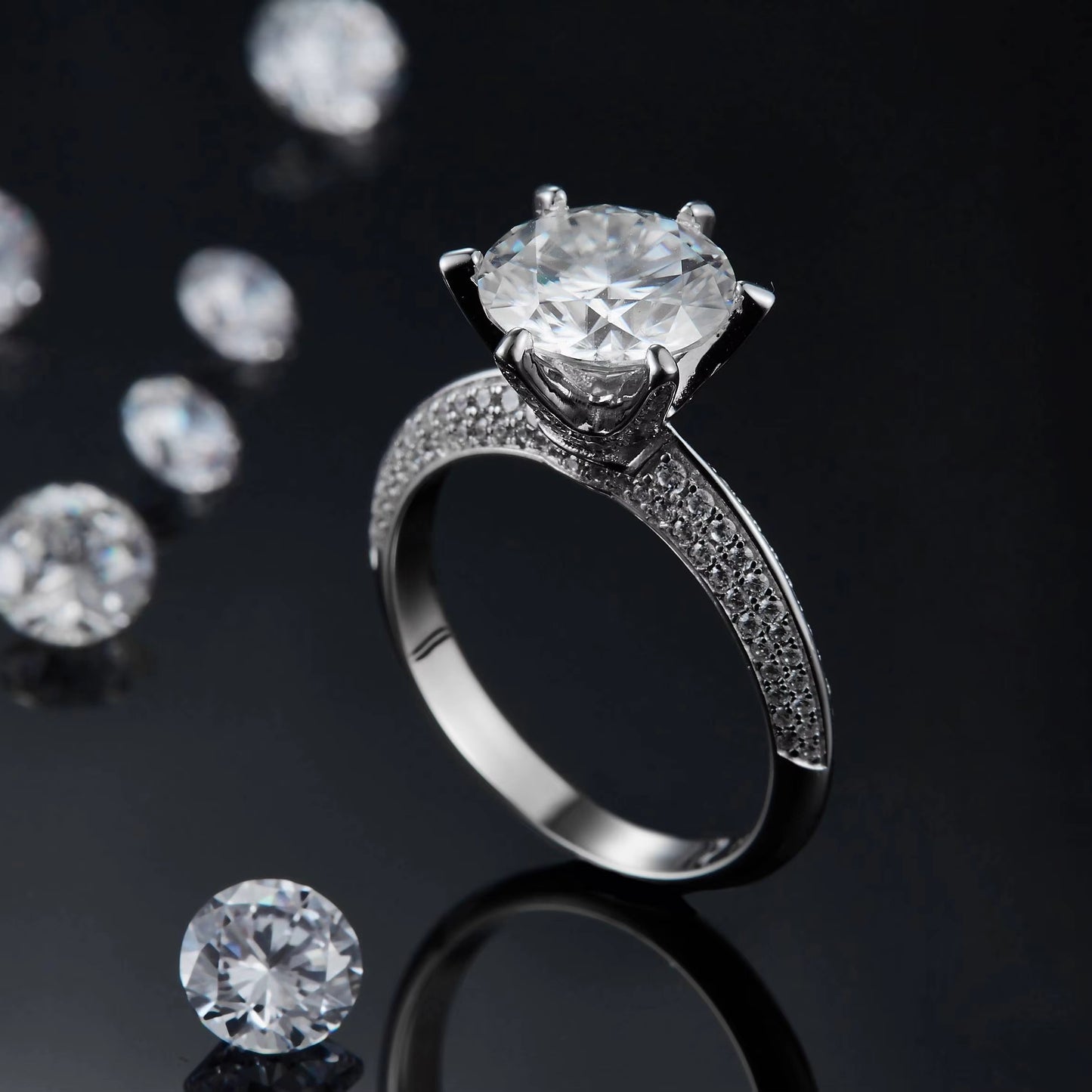Ring Eternal Grace in moissanite + silver 925