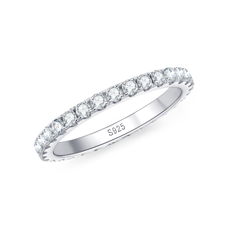Ring Romantic moissanite + silver 925