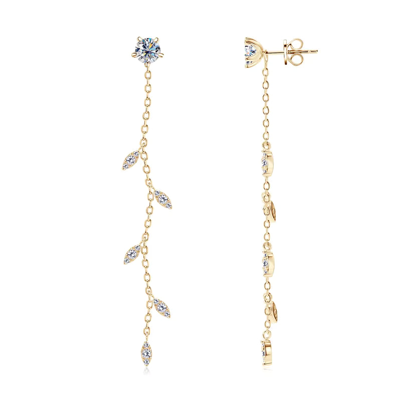 Earrings Classic 5mm Round in moissanite stone silver 925