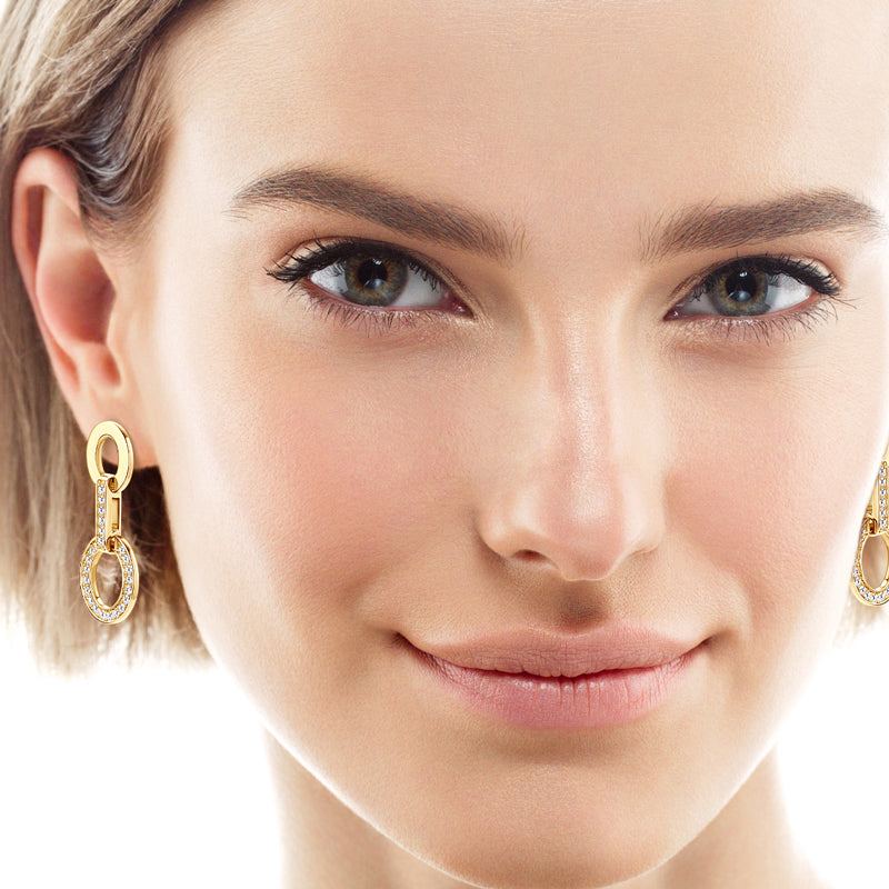 Moissanite Earrings in 925 Sterling Silver