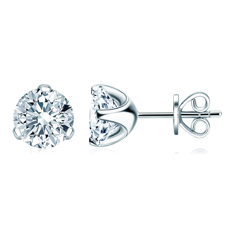 Classic Light Point Earrings 7.5mm (1.5ct Moissanite)