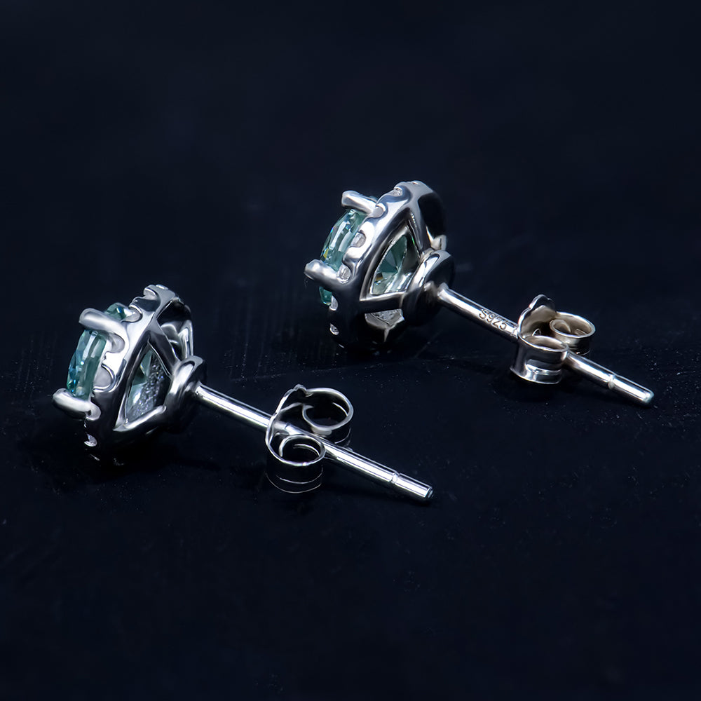 Large Moissanite Hoop Earrings in 925 Sterling Silver – 40mm
