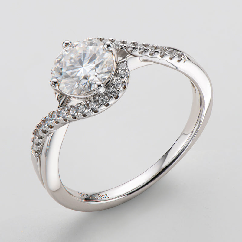 Anel Angel Eye em Moissanite 1ct