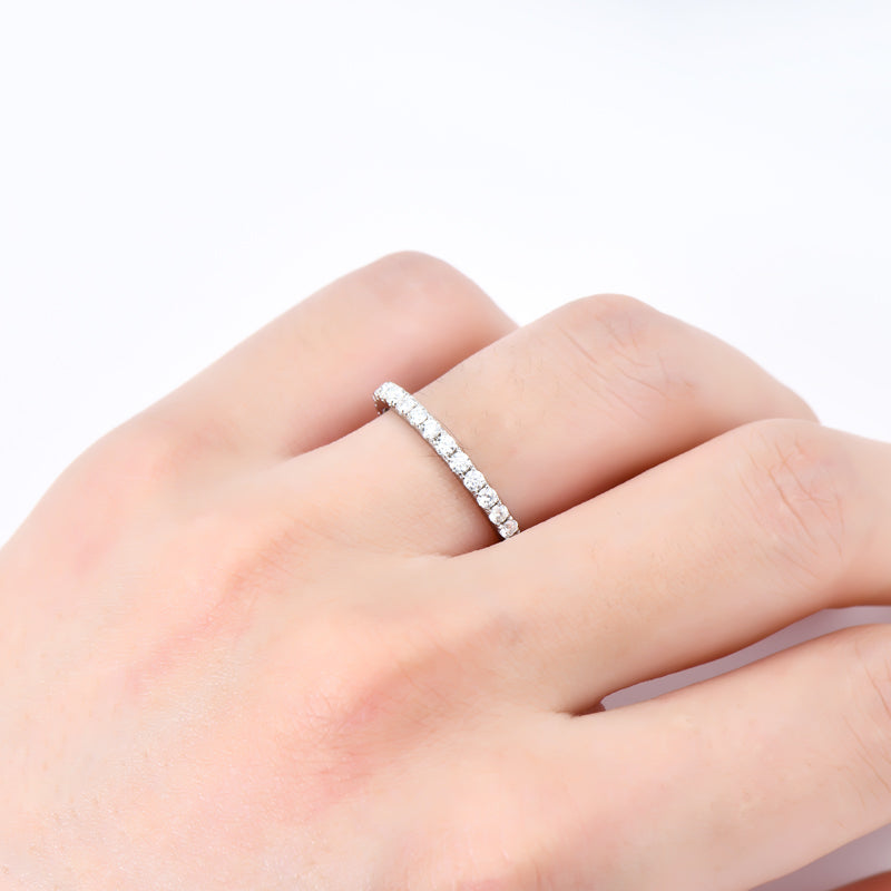 Ring Romantic moissanite + silver 925