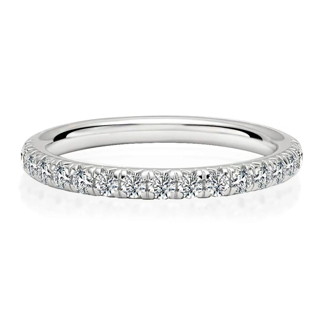 Ring Eternity Tennis moissanite + silver 925
