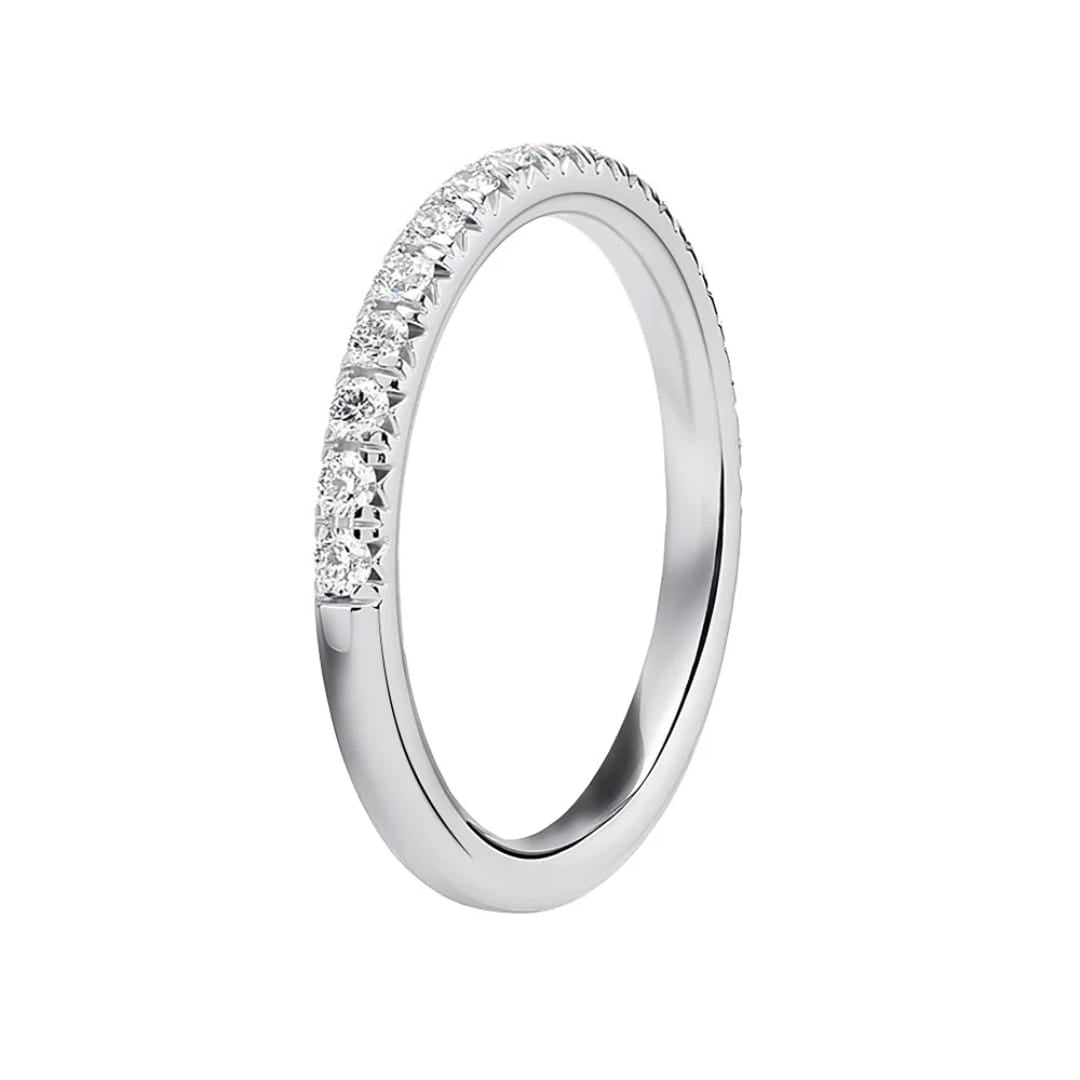 Ring Eternity Tennis moissanite + silver 925