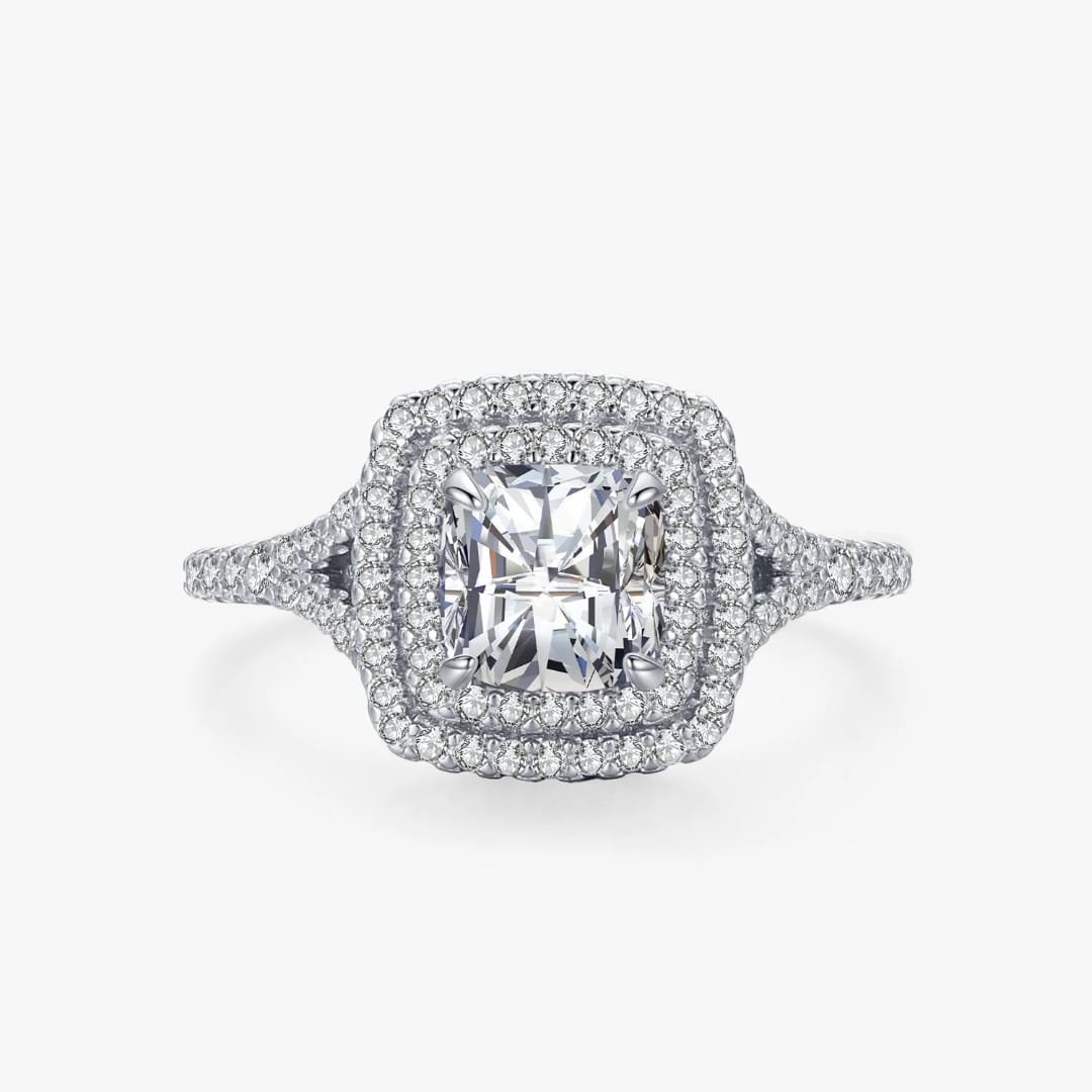 Emerald Cut Moissanite Engagement Ring – ALVARAH Jewelry