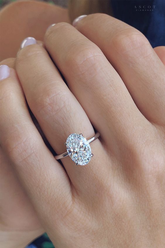 Oval Moissanite Pavé Ring 2CT | Silver 925