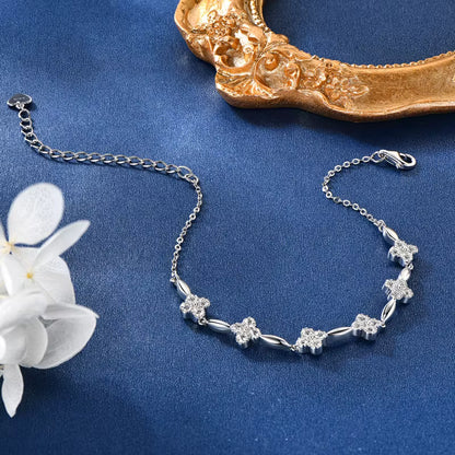 Bracelet Golden  moissanite + silver 925