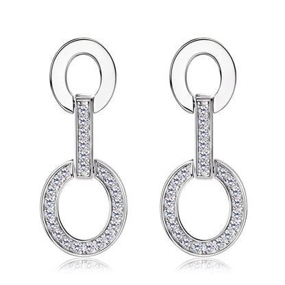 Moissanite Earrings in 925 Sterling Silver
