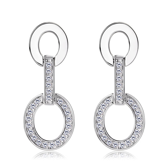 Moissanite Earrings in 925 Sterling Silver