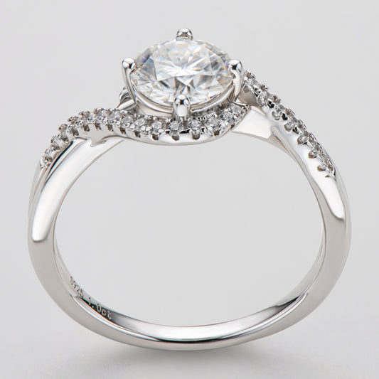 Anel Angel Eye em Moissanite 1ct