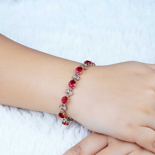 Bracelet Crystal Zircon in 18k Gold plated brass
