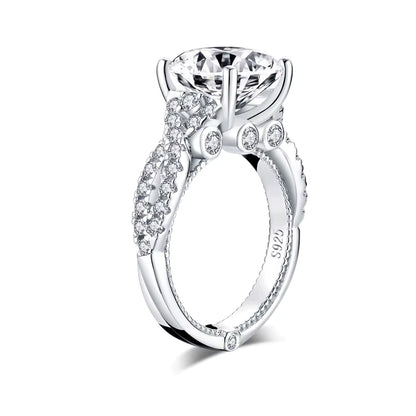 Ring Cushion Cut in sterling silver 925