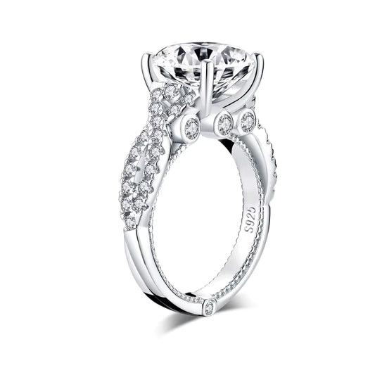 Ring Cushion Cut in sterling silver 925
