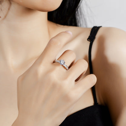Ring Alma Pura in moissanite + silver 925