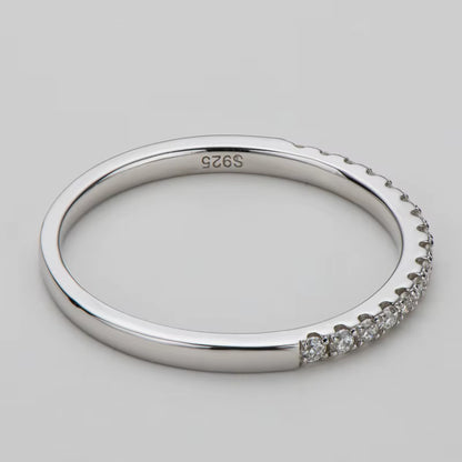 Moissanite Wedding Band – GRA Certified Brilliance