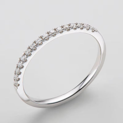 Moissanite Wedding Band – GRA Certified Brilliance