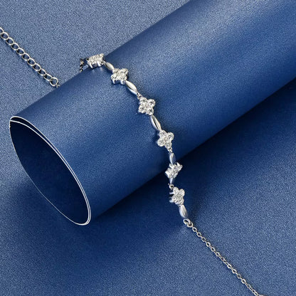 Bracelet Golden  moissanite + silver 925