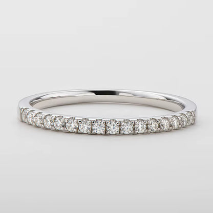 Moissanite Wedding Band – GRA Certified Brilliance
