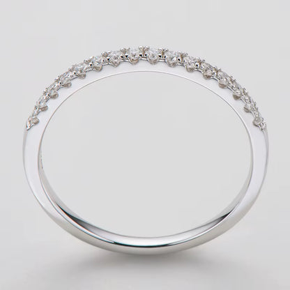 Moissanite Wedding Band – GRA Certified Brilliance