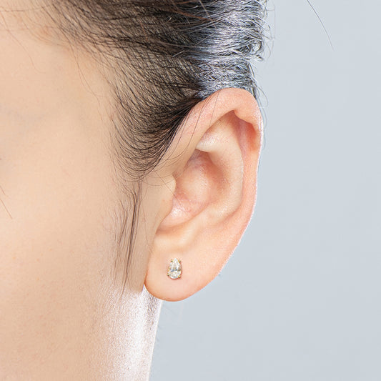 Earrings Pear Cut 0.5CT in moissanite stone silver 925