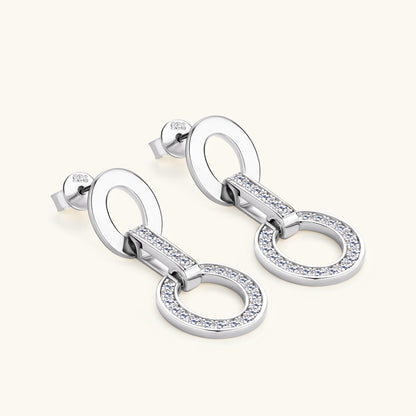 Moissanite Earrings in 925 Sterling Silver