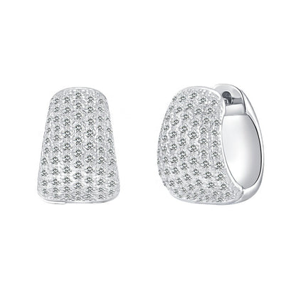 Earring&nbsp; in moissanite stone silver 925