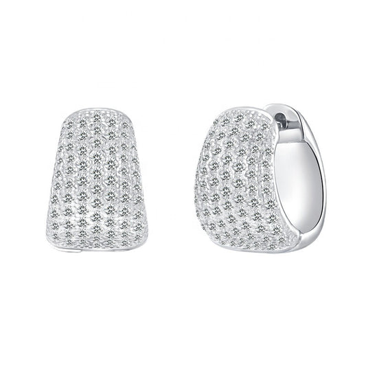 Earring&nbsp; in moissanite stone silver 925
