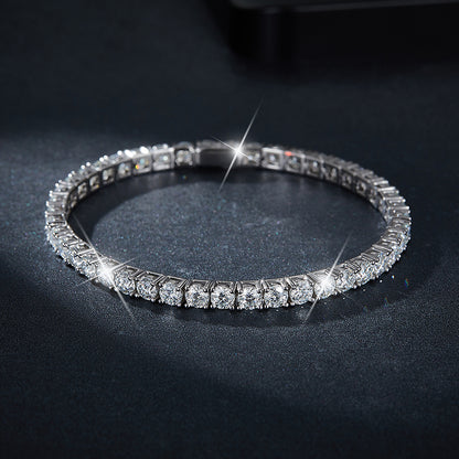 Moissanite Tennis Bracelet + Silver 925
