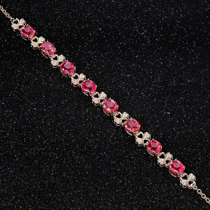 Bracelet Crystal Zircon in 18k Gold plated brass