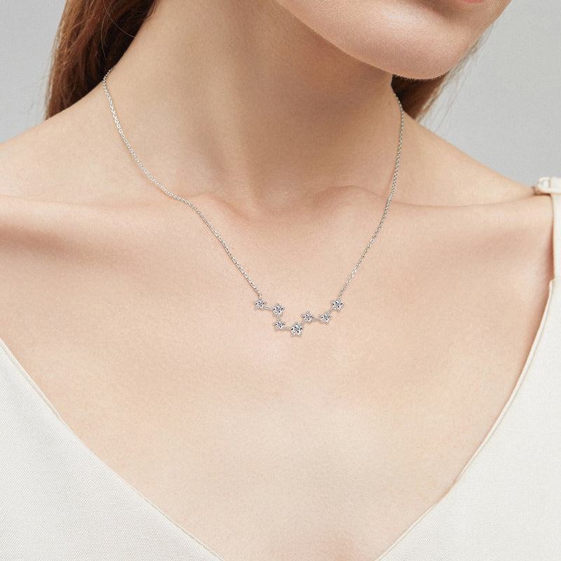 Choker in moissanite + silver 925