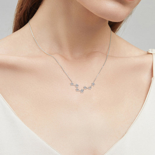 Choker in moissanite + silver 925