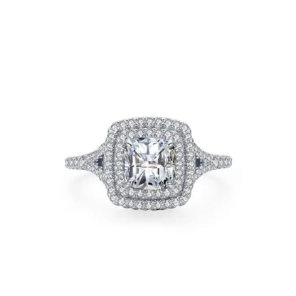 Emerald Cut Moissanite Engagement Ring – ALVARAH Jewelry