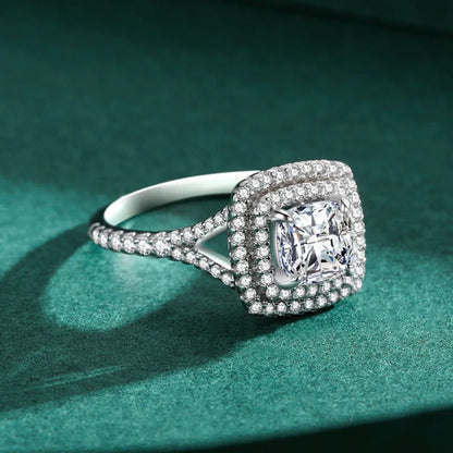 Emerald Cut Moissanite Engagement Ring – ALVARAH Jewelry